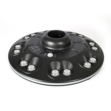 LED pouliční solární zahradní lampa s čidlem pohybu 15W 1400lm 3000K-5000K CCT černá VL-GLSO-1254-S Videx