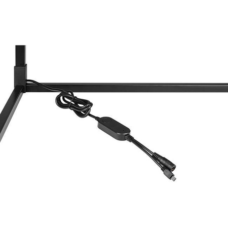 Rohová stojací stojací lampa Černá 20W RGB dálkový ovladač měnící barvu