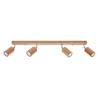 Stropní svítidlo ZEKE 4xGU10 Reflektor Halogenové svítidlo 80cm dub SOLLUX