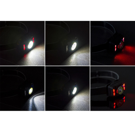 Dobíjecí LED čelovka s pohybovým senzorem XTE 5W + COB 10W VA0025 VAYOX