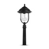 Zahradní lampa Lucerna E27 Transparentní stínidlo 110CM Černá VT-851 V-TAC