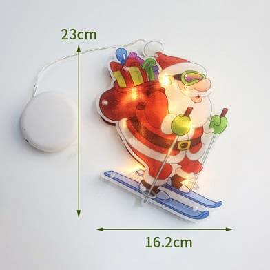 LED přívěsek Santa on Skis 3xAAA 23cm 2700K LVT