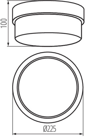 LED stropní plafon E27 IP44 bílý TUNA KANLUX