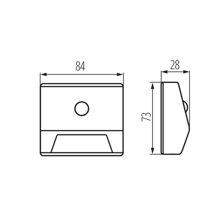 Schodišťové světlo LED 0,8W 12V 10lm 4000K neutrální bílá obdélníkové bílé IP54 akumulační Kanlux