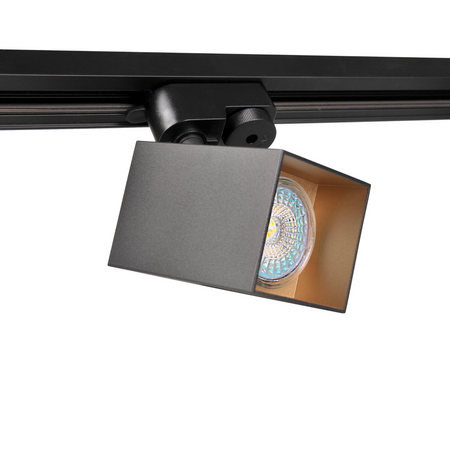 GU10 Black+Gold kolejnicové světlo pro přípojnice Square POLUX