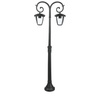 Zahradní lampa Lucerna 2xE27 vysoká 141CM černá VT-738 V-TAC