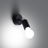 Nástěnné svítidlo FORNES 1 E27 černé Minimalistické SOLLUX