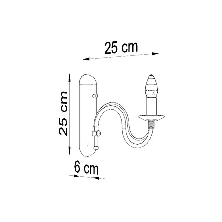 LED MINERWA E14 Nástěnné svítidlo bílé SOLLUX