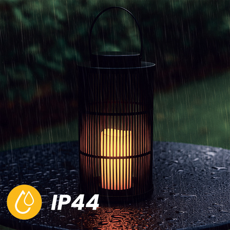 Solární lucerna LED zahradní závěsná lampa IP44 1800K teplá bílá 36cm