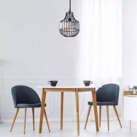 Závěsné svítidlo E27 z kovu a křišťálu D:30x36cm VT-7334 V-TAC