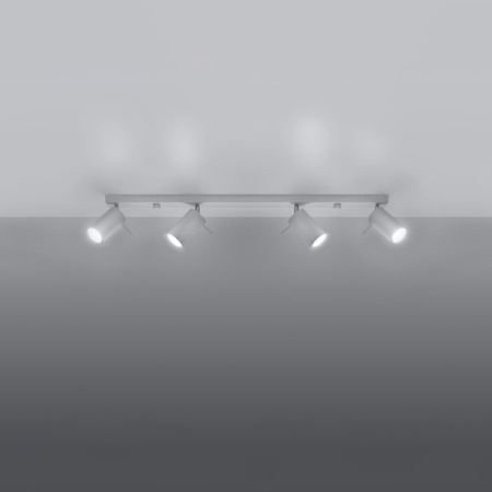 Svítidlo pro povrchovou montáž RING 4L 4xGU10 Reflektor halogenový pohyblivý minimalistický bílý SOLLUX