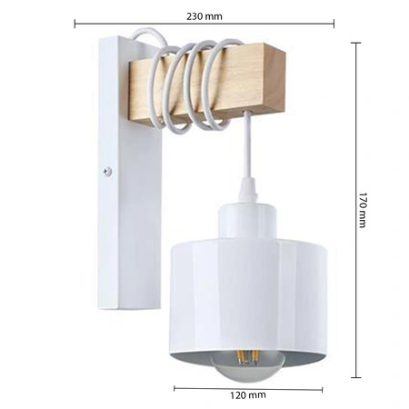 Spot E27 White Brown Elza Masterled Závěsné nástěnné svítidlo