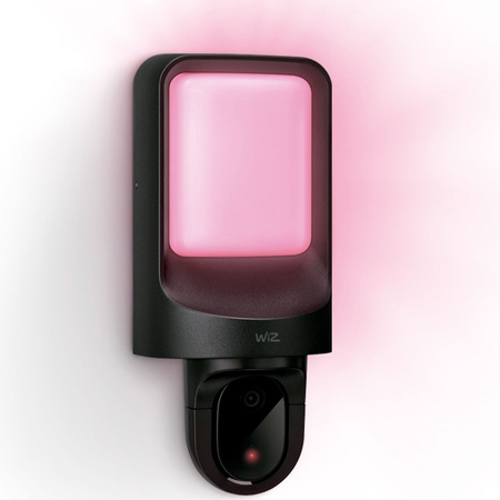 Venkovní nástěnná LED lampa s kamerou 37,5 cm RGB SMART WiFi WiZ