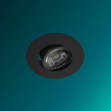 Zapuštěná montáž LED 5W 500lm 2700K Warm Movable Round Black Stmívatelný 3STEP SceneSwitch Cilantro Philips