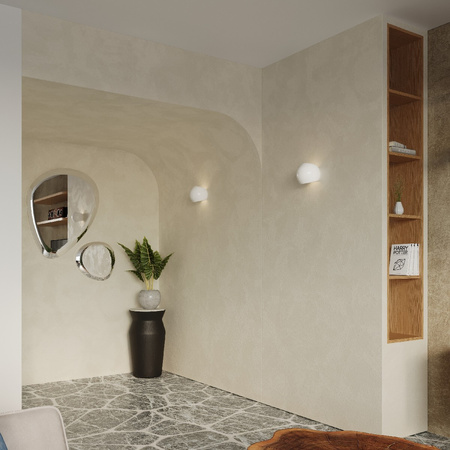 SOLLUX LED GLOBE E27 Nástěnné svítidlo Semi-circular lakované leskle bílé barvy