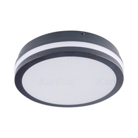 Plafond LED stropní svítidlo 18W 1400lm 4000K neutrální IP54 povrchová montáž grafitová BENO KANLUX