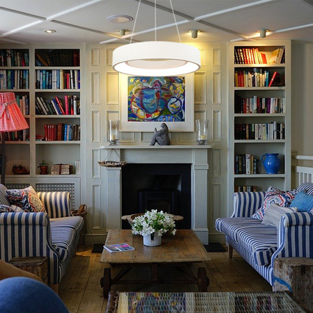 LED FOKKO 9W 3000K WHITE GOLDLUX módní závěsné. stropní svítidlo (Polux)