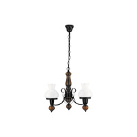 Závěsné stropní svítidlo Lustr 3x E27 Black Classic Petronel 7078 Rabalux