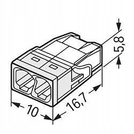 Instalační konektor Rychlokonektor 2x0.5-2.5mm drátěná kostka