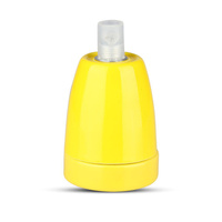 Závěsné svítidlo E27 Porcelánové stínidlo žluté VT-799 V-TAC