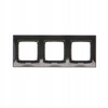 Prémiový 3násobný trojitý rámeček pro zásuvkové spínače Černá DR3/49 KONTAKT SIMON