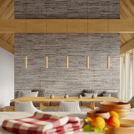 LINO 3L 3xGU10 Skandinávské dřevěné závěsné stropní svítidlo SOLLUX