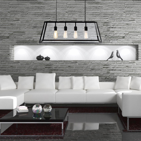 IL MIO FINLAND Lustrová závěsná stropní lampa 4xE27 Černá - GOLDLUX (Polux)