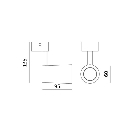 Nástěnné stropní svítidlo bodové svítidlo NUUK GU10 KOBI bílé