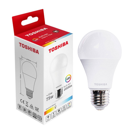 LED žárovka E27 A60 8.5W = 60W 806lm 3000K Teplá bílá TOSHIBA