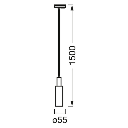 GU10 zavěšené stropní svítidlo Black Tracklight Ledvance