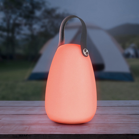 Solární kempingová lampa 2W 3000K RGBW bílá IP44 se soumrakovým senzorem Canaria Sanico Goldlux