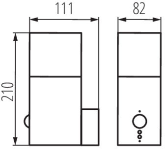 Venkovní svítidlo - KINKIET VADRA E27 IP44 Senzor pohybu Kanlux