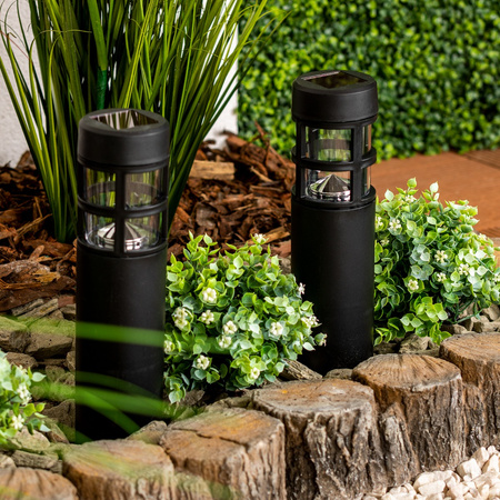 LED solární zahradní lampa s hroty 6500K 40cm IP44