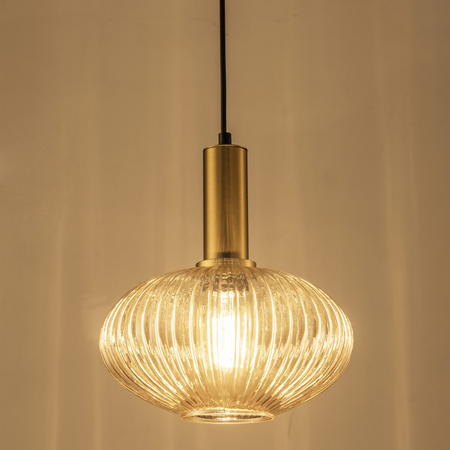 NORFOLK E27 převislá jantarová stropní lampa GOLDLUX (Polux)