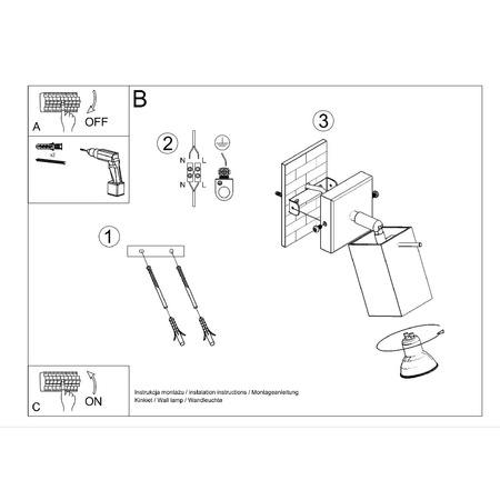 Nástěnné svítidlo LED MERIDA GU10 Pohyblivé bílé SOLLUX