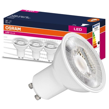 3x LED žárovka GU10 4.5W = 50W 350lm 6500K Studená bílá 36° OSRAM Hodnota