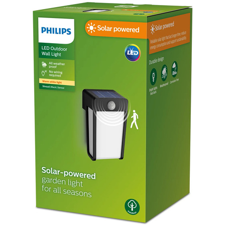 Venkovní nástěnné svítidlo LED Solar Movement Sensor 2700K IP44 PHILIPS