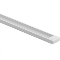 Hliníkový povrchový profil LED bílý 2m s průhledným difuzorem pro LED pásky + koncovky Ecolight řady N
