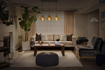 Dekorativní stropní závěsné svítidlo E27 béžová Dekor Ledvance