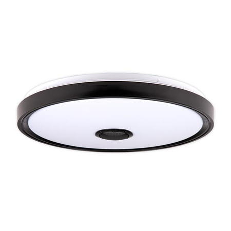 Plafond LED stropní svítidlo pro povrchovou montáž 72W 5400lm 3000-6500K CCT RGB 160° stmívatelné Pilot Round Black Cosmo Masterled