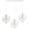 IL MIO SWEDEN Geometrické stropní závěsné svítidlo 3xE27 bílé - GOLDLUX (Polux)