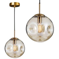 Moderní GLASS Jantarové závěsné stropní svítidlo pro LED E27 Kula