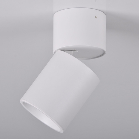 Přisazené halogenové svítidlo SPOT TUBA Kulaté pohyblivé GU10 Bílá NIXA GOLDLUX (Polux)