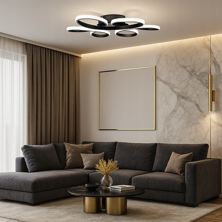 GALAXIS VIRGO 72W LED stropní svítidlo černé + dálkové ovládání