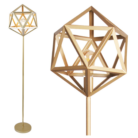 LED stojací lampa 20W zlatá Dánsko Sanico Goldlux