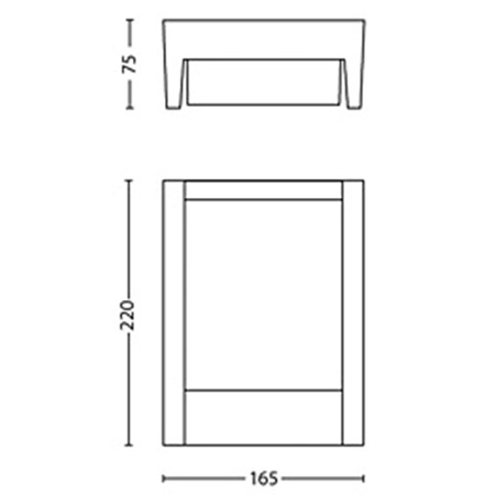 Zahradní lampa LED nástěnná lampa ARBOR myGarden 6W 4000K IP44 obdélníková antracitová PHILIPS