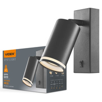 Nástěnné svítidlo Nástěnné svítidlo 1x GU10 černé KENT Videx