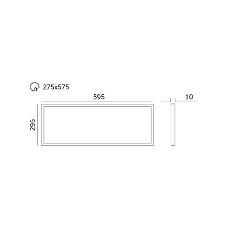 Povrchový panel LED 28W 3000lm 4000K 120° neutrální bílá 30x60cm Nelio Kobi