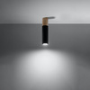 Svítidlo pro povrchovou montáž PABLO GU10 Halogen Spot Tuba Wood-Black SOLLUX