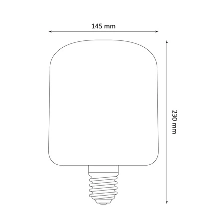 Dekorativní LED žárovka E27 FILAMENT JP142 4W 50lm 1800K Teplá bílá 320° DecoVintage Smoke GOLDLUX (Polux)